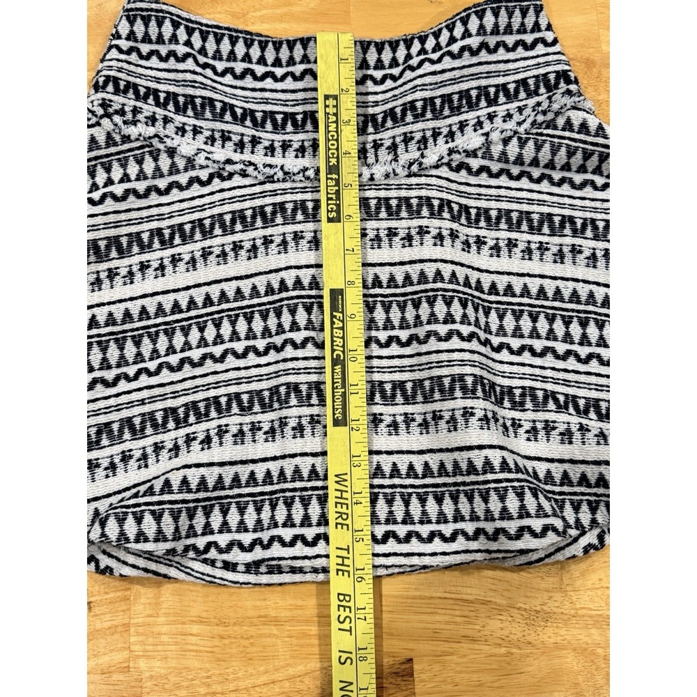 Banana Republic Sz. 0  Jacquard Tribal Geometric Midi Skirt Cream Black 2016 - Picture 10 of 11